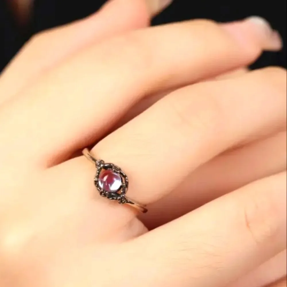 925 sterling moonstone ring sz 6